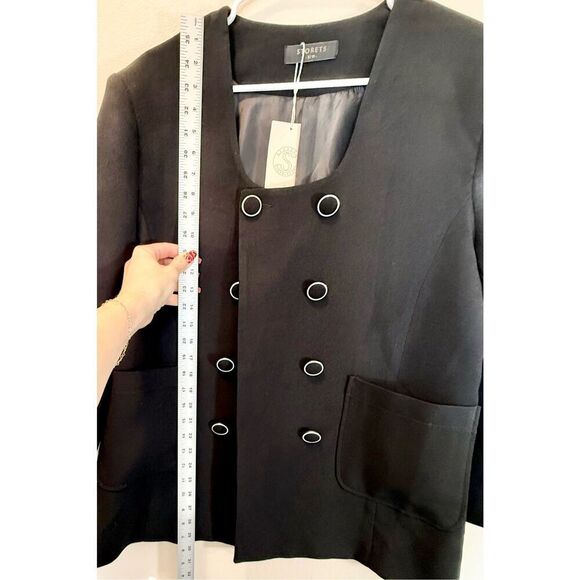 NWT Storets Re:born Sia Double Button Black Blazer Mini Dress Women’s S/M - Picture 11 of 14